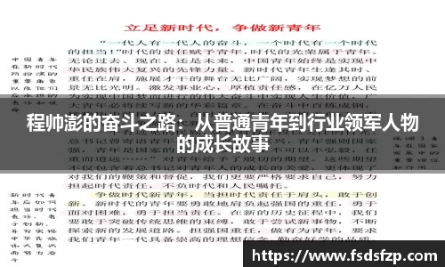 程帅澎的奋斗之路：从普通青年到行业领军人物的成长故事
